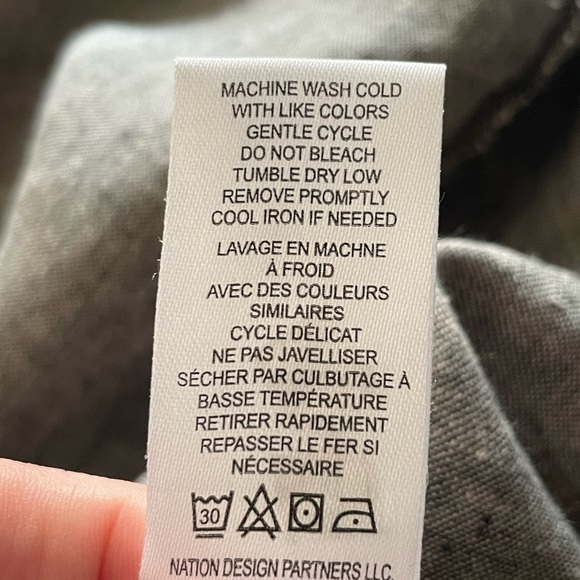 Andrea Jovine 100% Linen Blazer Jacket Gray/Brown Size Large - Picture 9 of 11